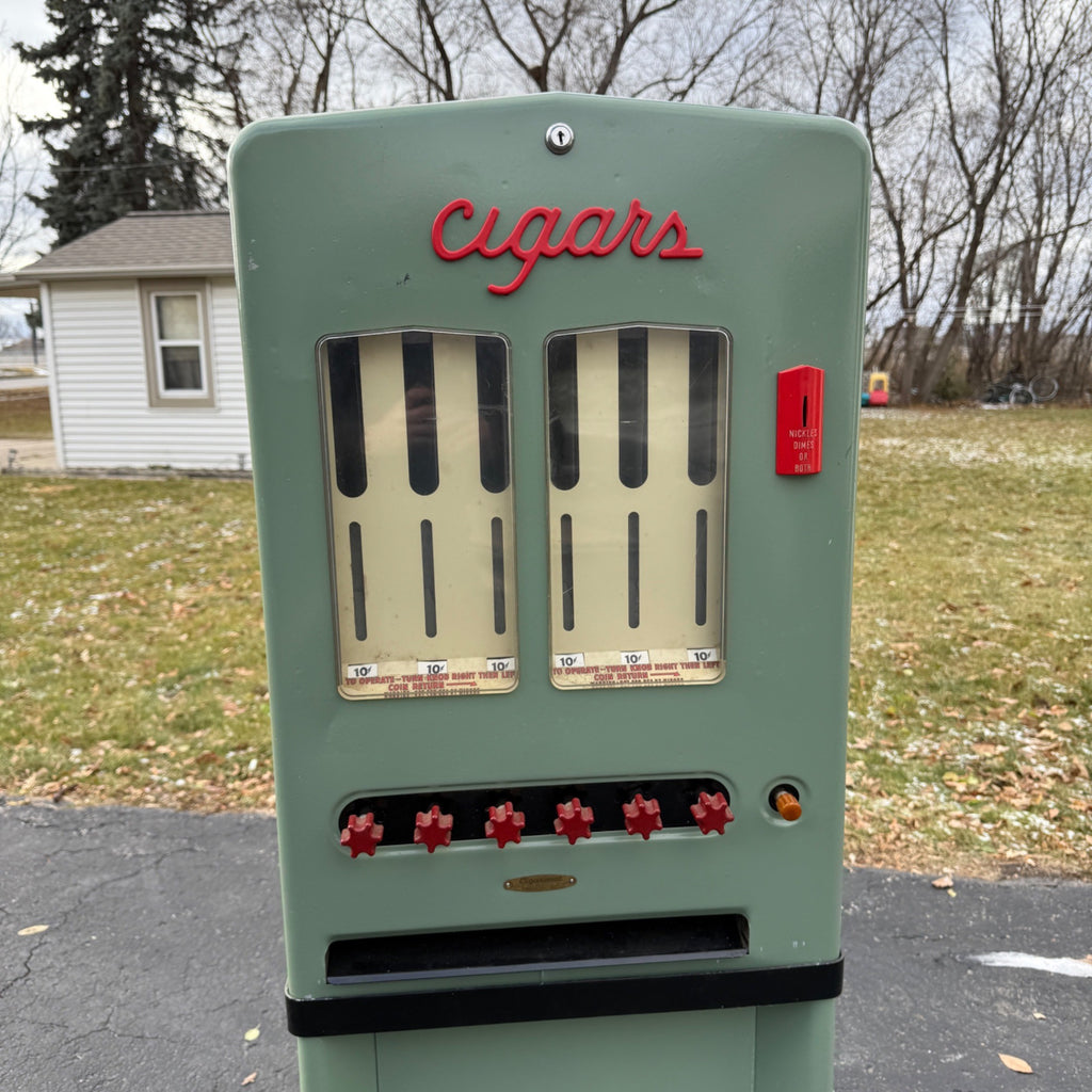 Vintage Cigaromat Cigars Vending Machine Coin-Op Advertising