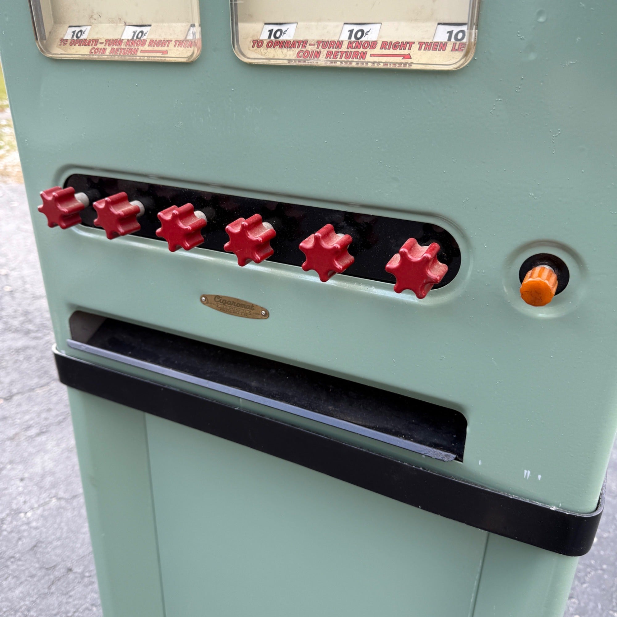 Vintage Cigaromat Cigars Vending Machine Coin-Op Advertising