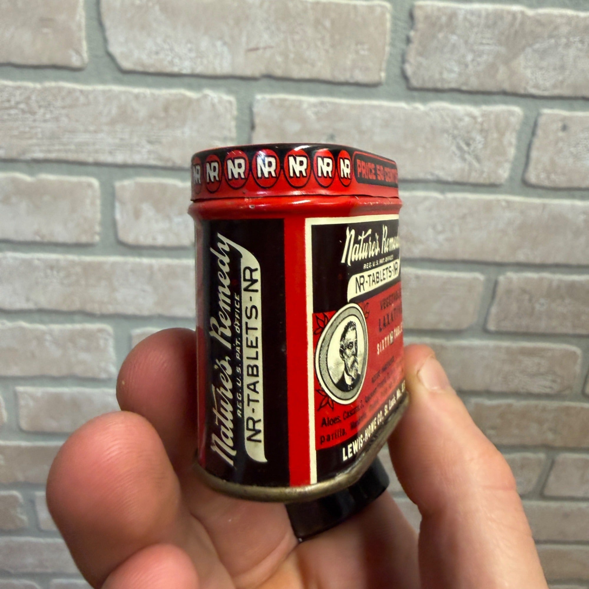 Vintage Nature's Remedy 50 Cents Small laxatives Tin Drug Pharmacy