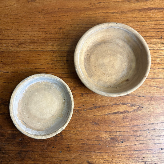 Vintage (2) Redwing Stoneware Planter Bases Water Dishes