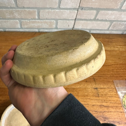 Vintage (2) Redwing Stoneware Planter Bases Water Dishes