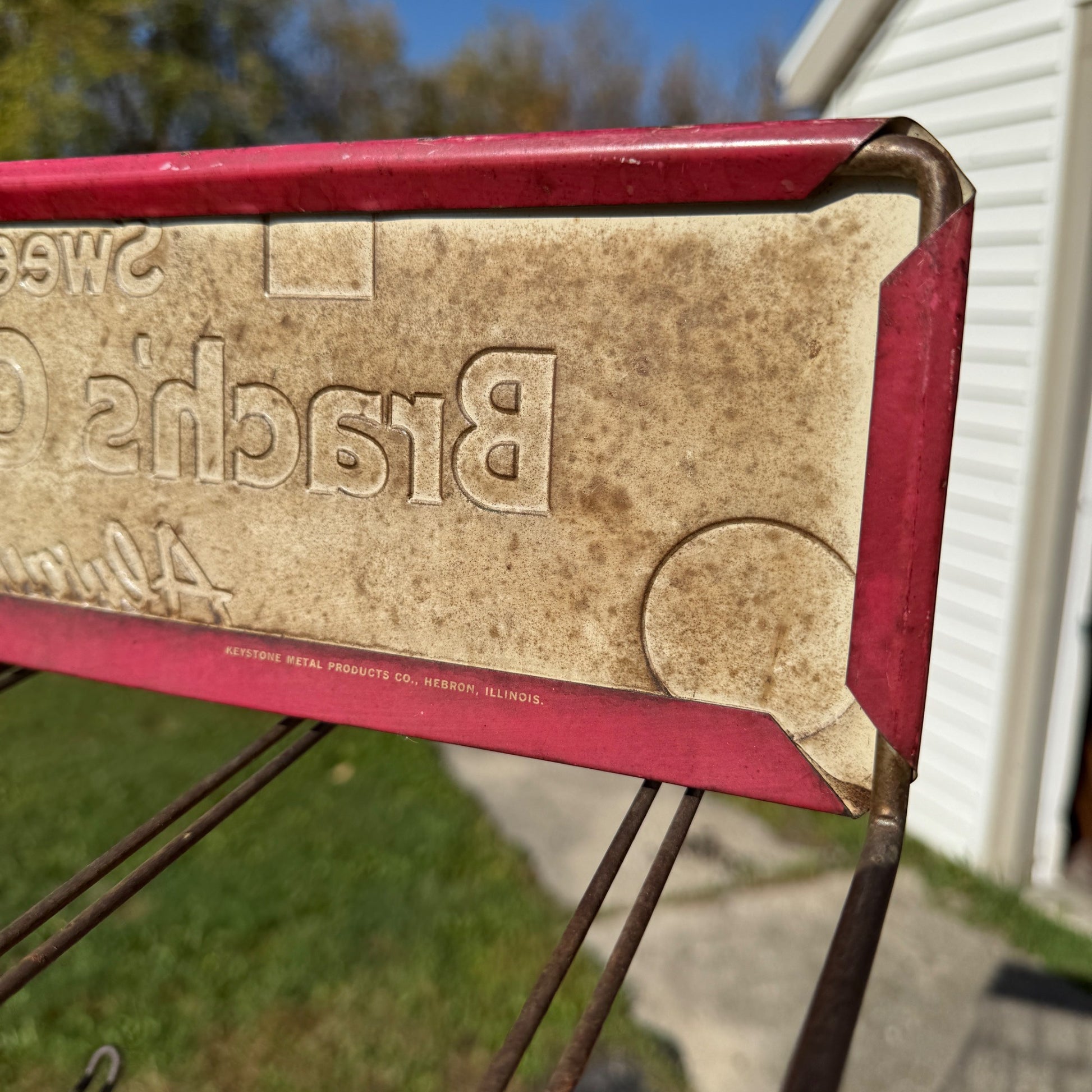 Vintage Brach's Candyland 10c Metal Store Display Rack & Advertising Sign