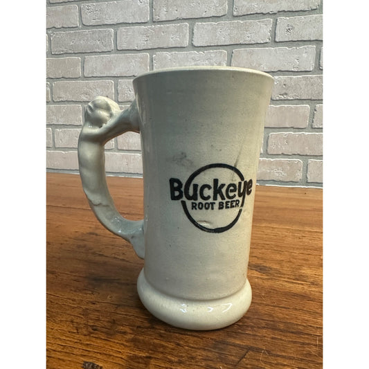 vintage 1930s Buckeye Root Beer Stoneware Advertising Mug Soda Fountain