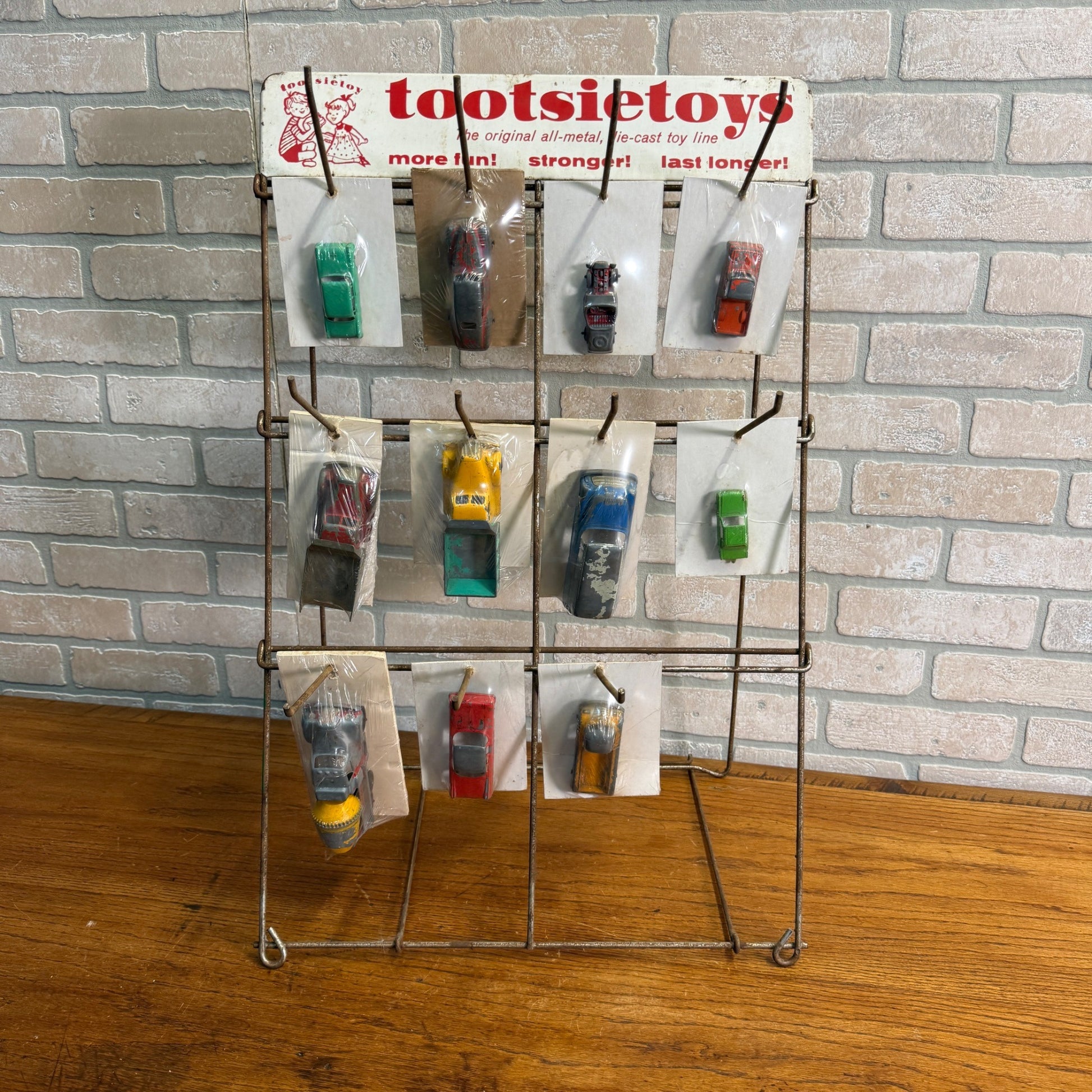 RARE Vintage 1950s TootsieToy Cars Toy Store Display Advertising Rack Sign