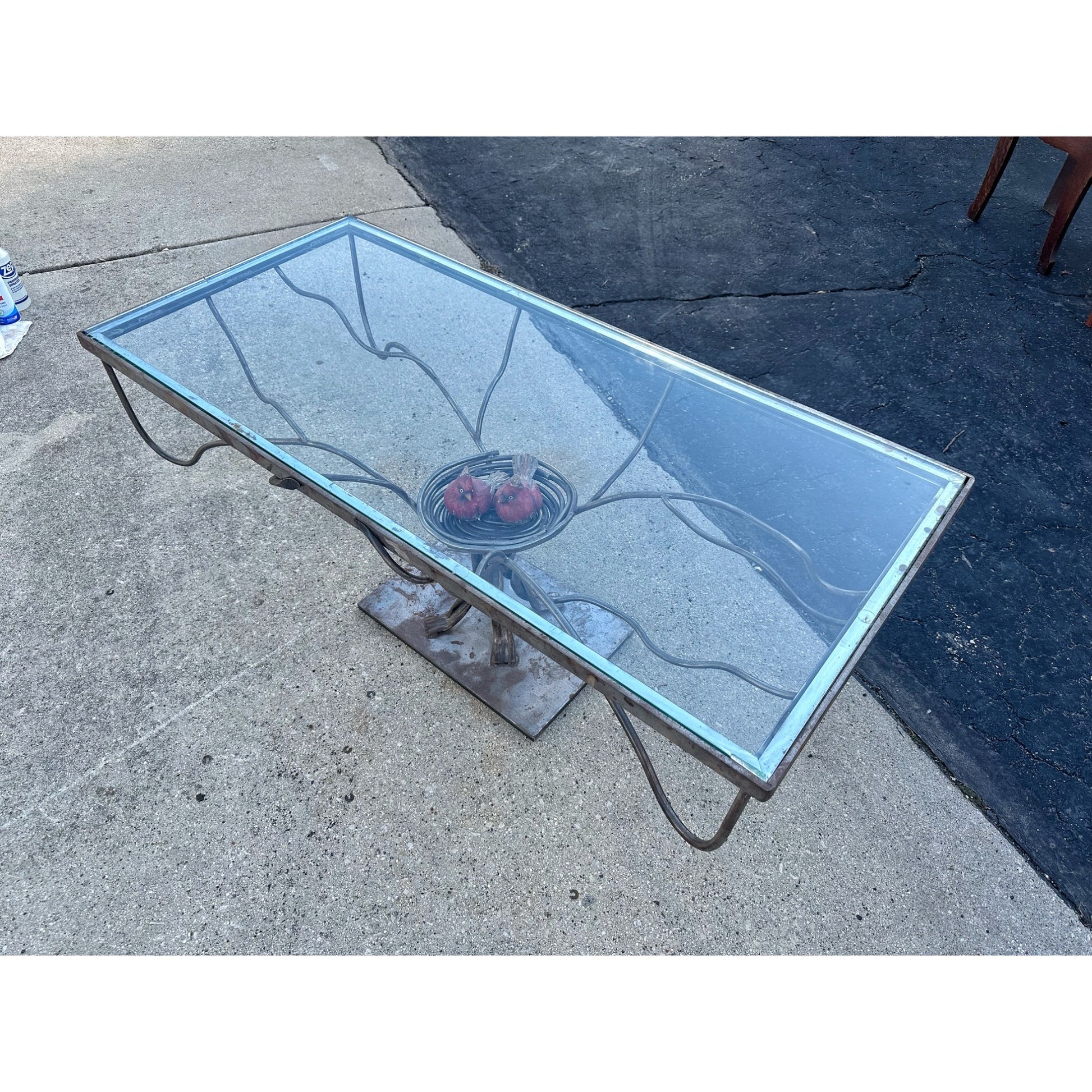Custom Steel Metal Art Coffee Table Tree of Life w/ Bird's Nest