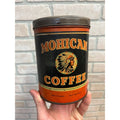 Vintage 1920s Mohican Coffee Tin Can 1 lb Advertising The Mohican Co. New York