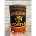 Vintage 1920s Mohican Coffee Tin Can 1 lb Advertising The Mohican Co. New York