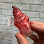 Antique 1920s Father Christmas Santa Claus Glass Ornament Early