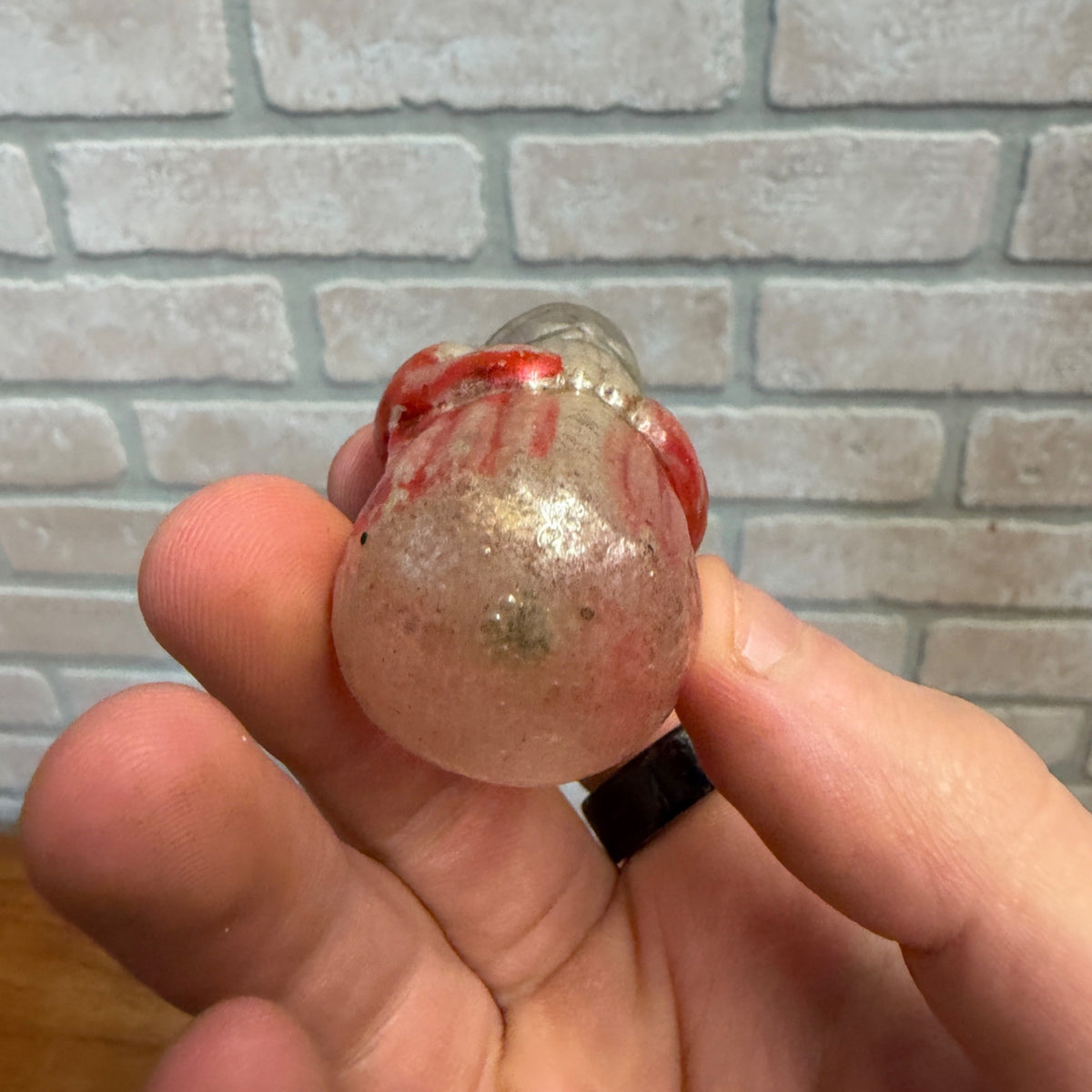 Antique 1920s Father Christmas Santa Claus Glass Ornament Early