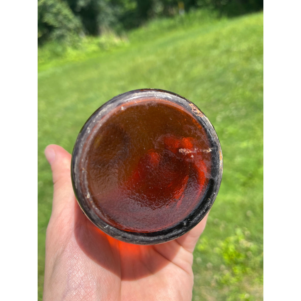 RARE 1890s Pre-Pro Peter Schoenhofen Brewing Co Amber Blob Beer Bottle Chicago