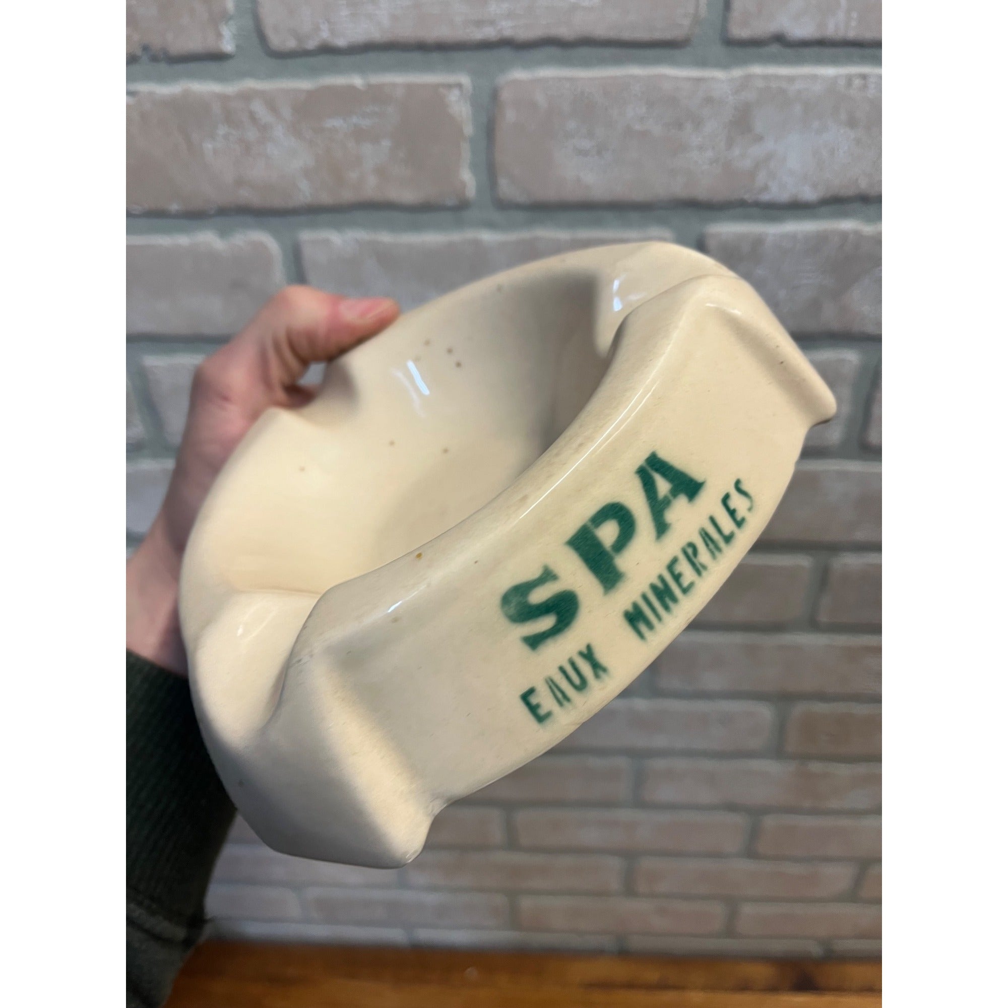 VINTAGE SPA EAUX MINERALES CIGAR ASHTRAY - BELGIUM MINERAL WATER ADVERTISING