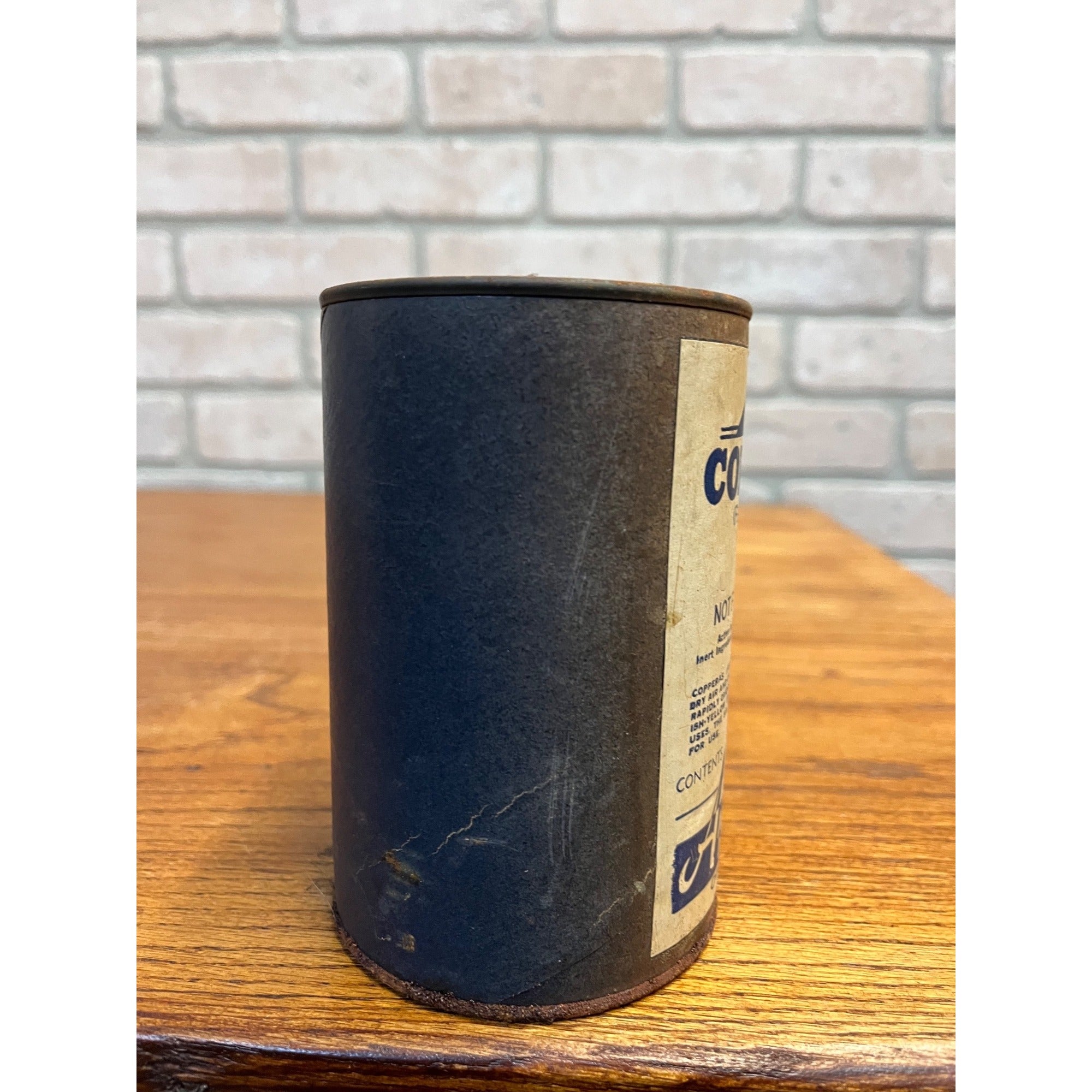 Vintage Chemline Copperas Granular Drug Store Apothecary Can w/ Contents