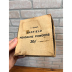 Antique c1880s President James Garfield Headache Powder Store Display Box Medicine