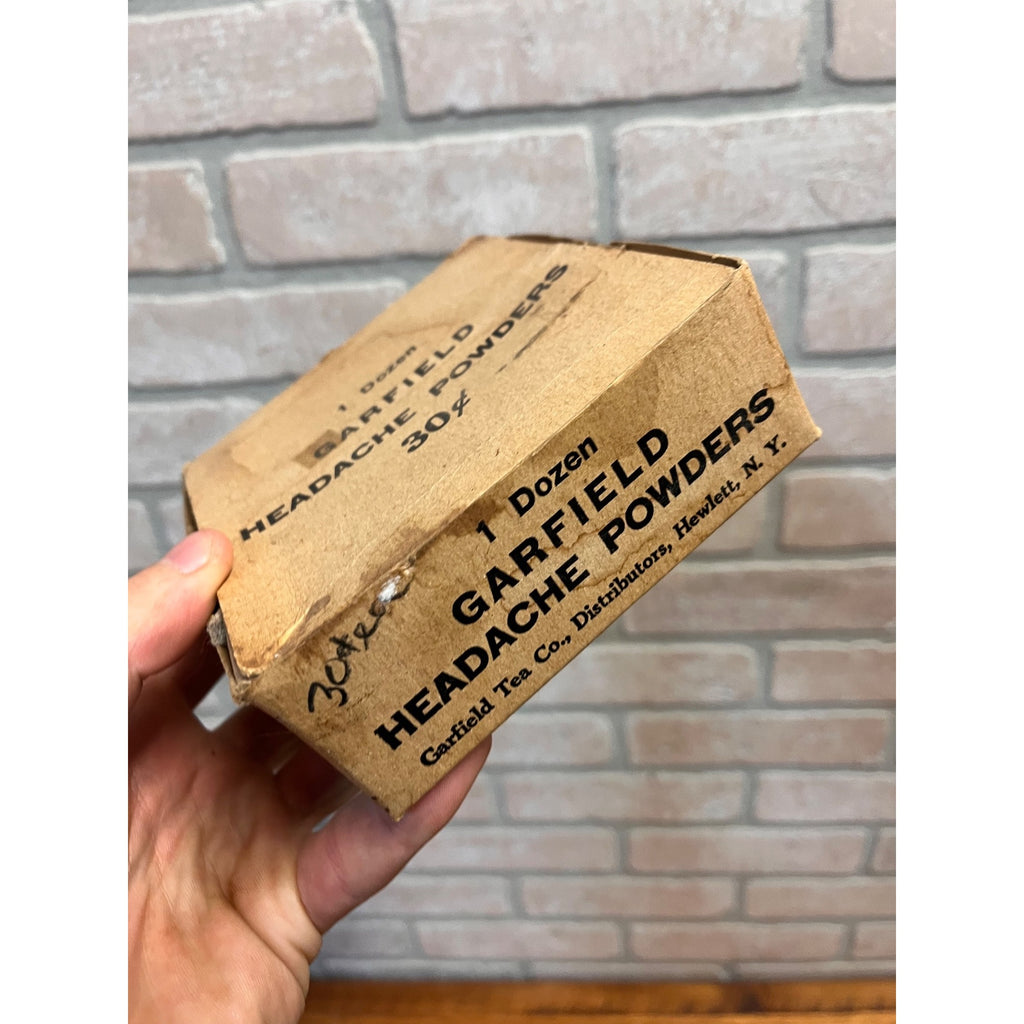 Antique c1880s President James Garfield Headache Powder Store Display Box Medicine