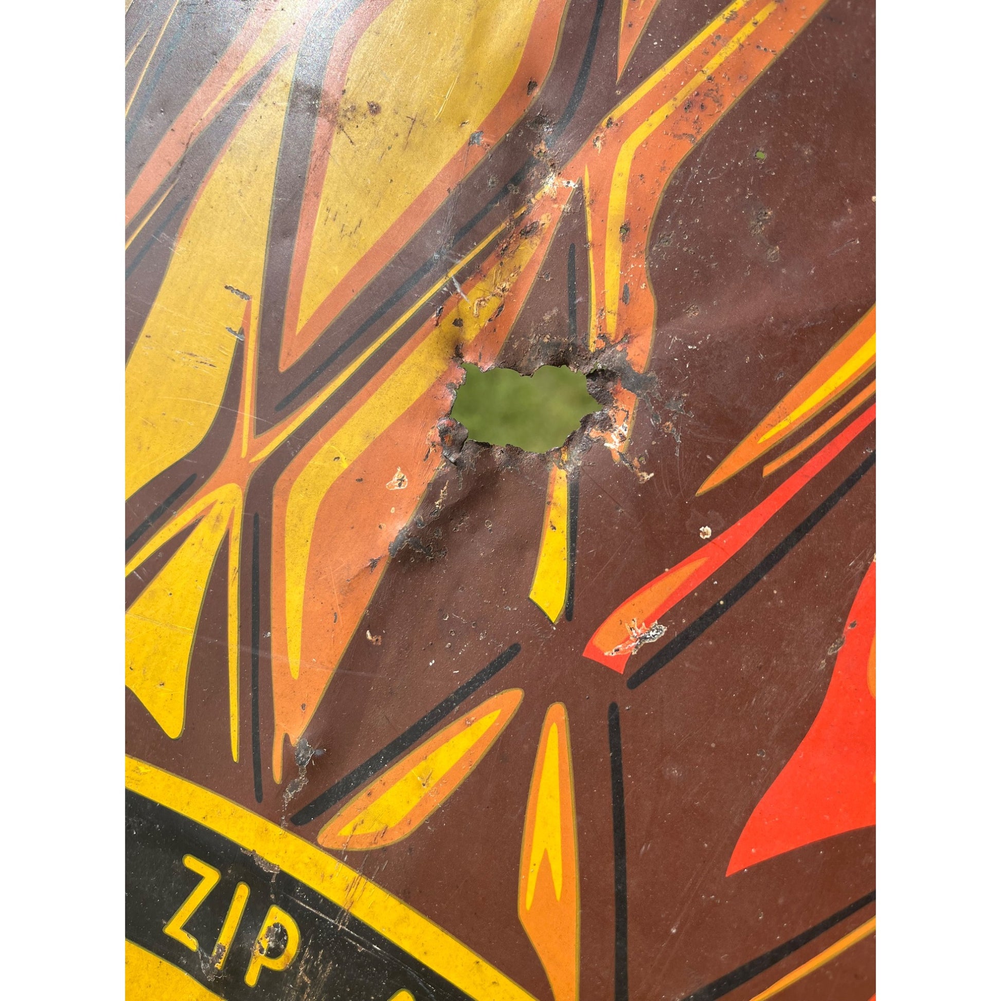 Rare Large Vintage 1930s Zesto Soda Pop Gas Station 44" Embossed Metal Sign