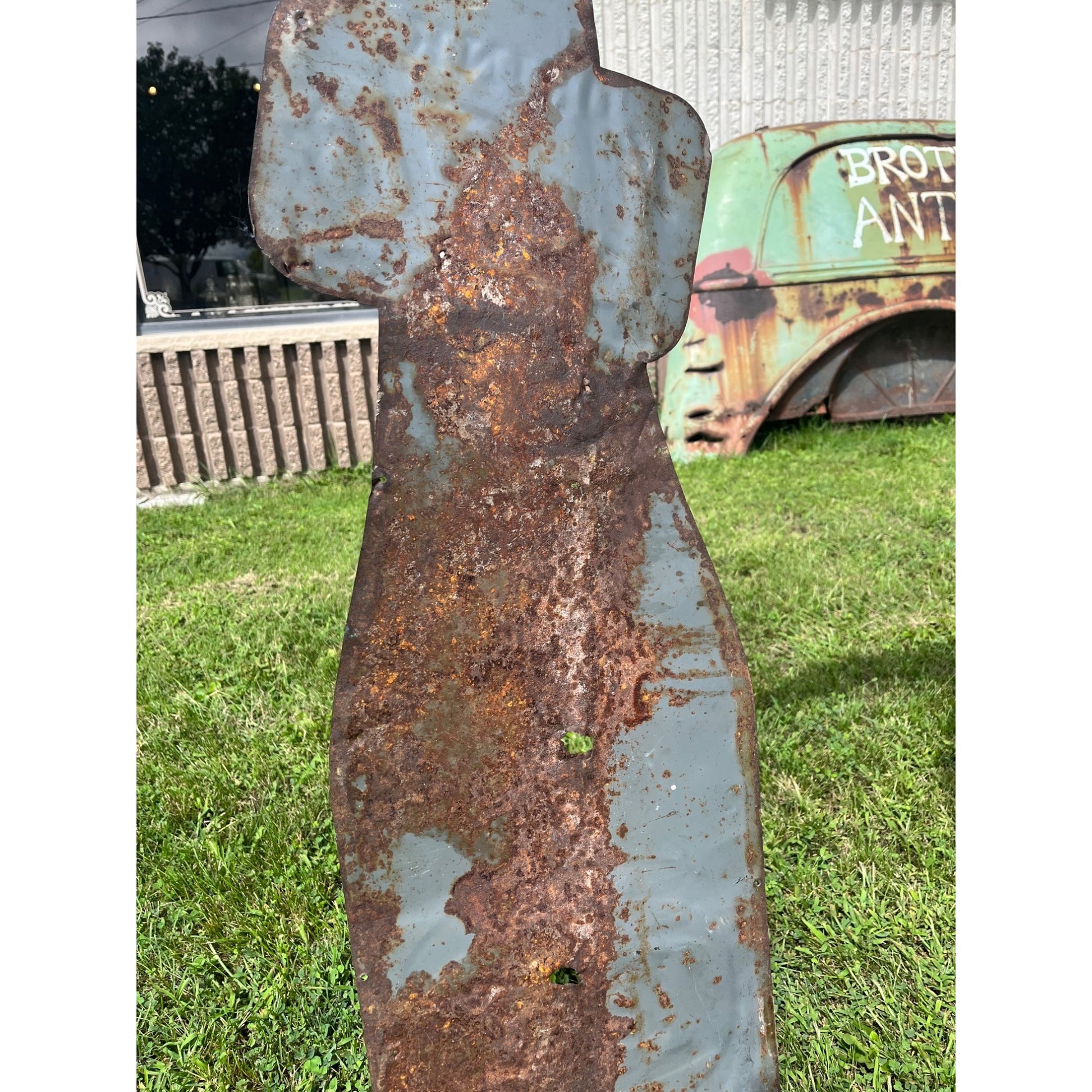 Rare Large Vintage 1930s Zesto Soda Pop Gas Station 44" Embossed Metal Sign