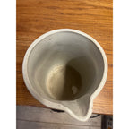 Antique Victorian Stoneware Pitcher Vase Lady Scene As-Is