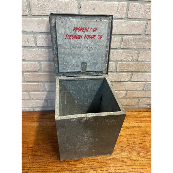 Vintage Fairmont Milk Dairy Front Porch Metal Milk Man Box Galvanized Advertising