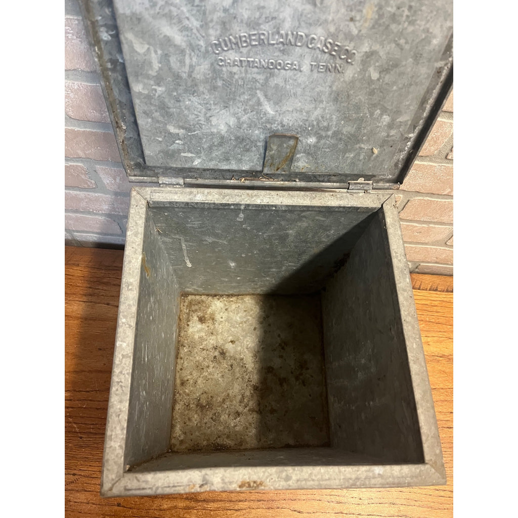 Vintage Fairmont Milk Dairy Front Porch Metal Milk Man Box Galvanized Advertising