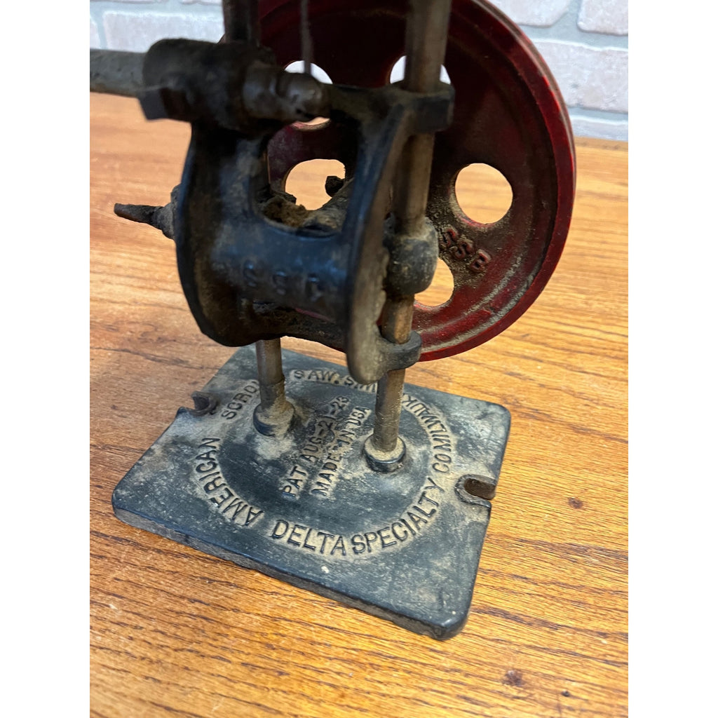 Vintage Handcrank American Scroll Saw Circa 1920S. Milwaukee. Delta Specialty Co