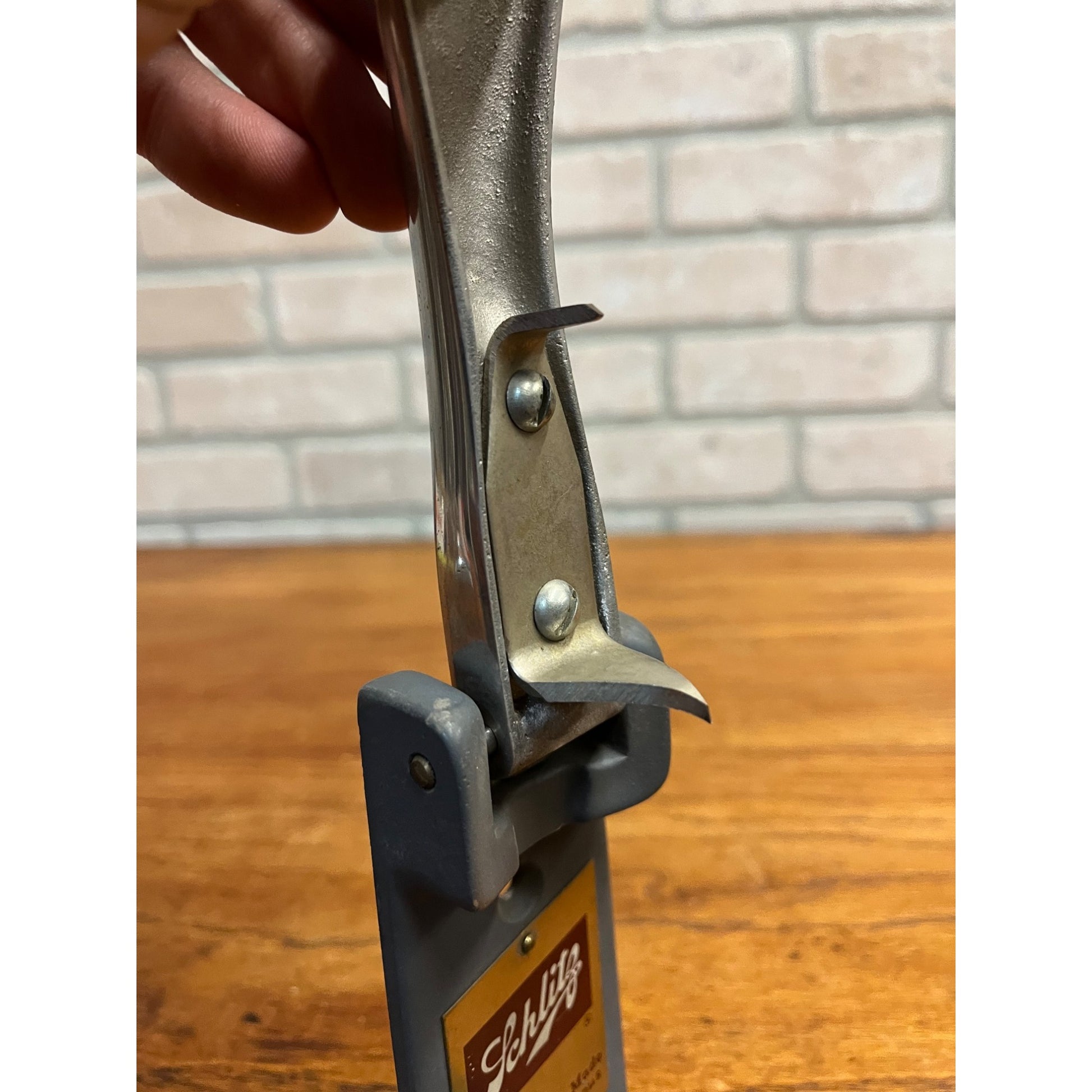 RARE Vintage Schlitz Milwaukee Beer Advertising Metal Bar Flat Top Can Opener