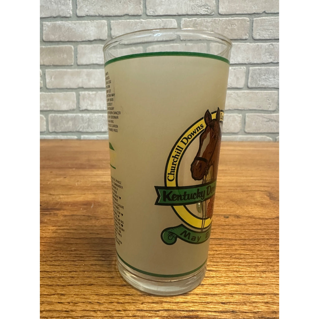 113th Kentucky Derby Churchill Downs Mint Julep Drinking Glass 1987