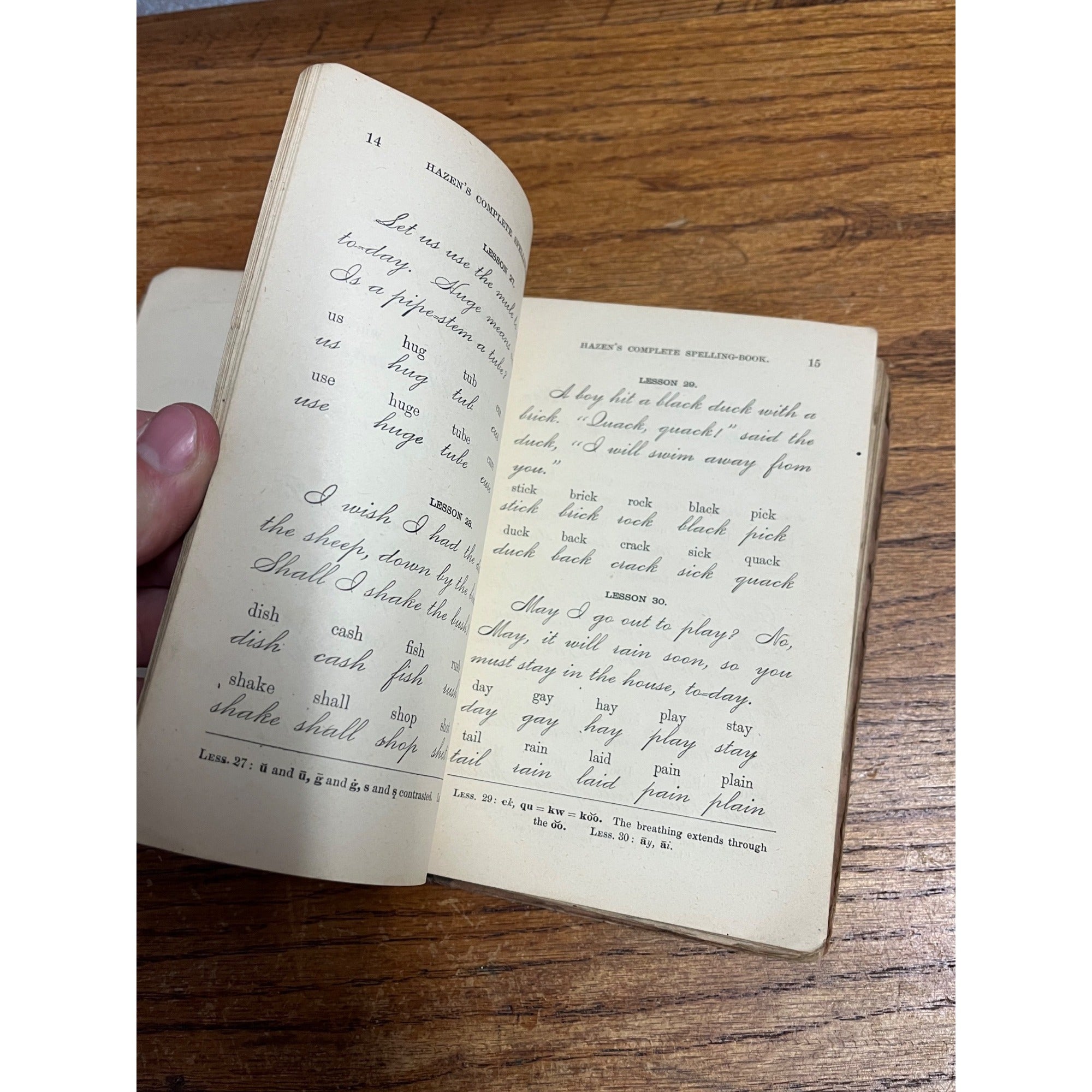 1890 Hazen's Complete Spelling Book All Grades of Public and Private School Hardcover Ginn & Company