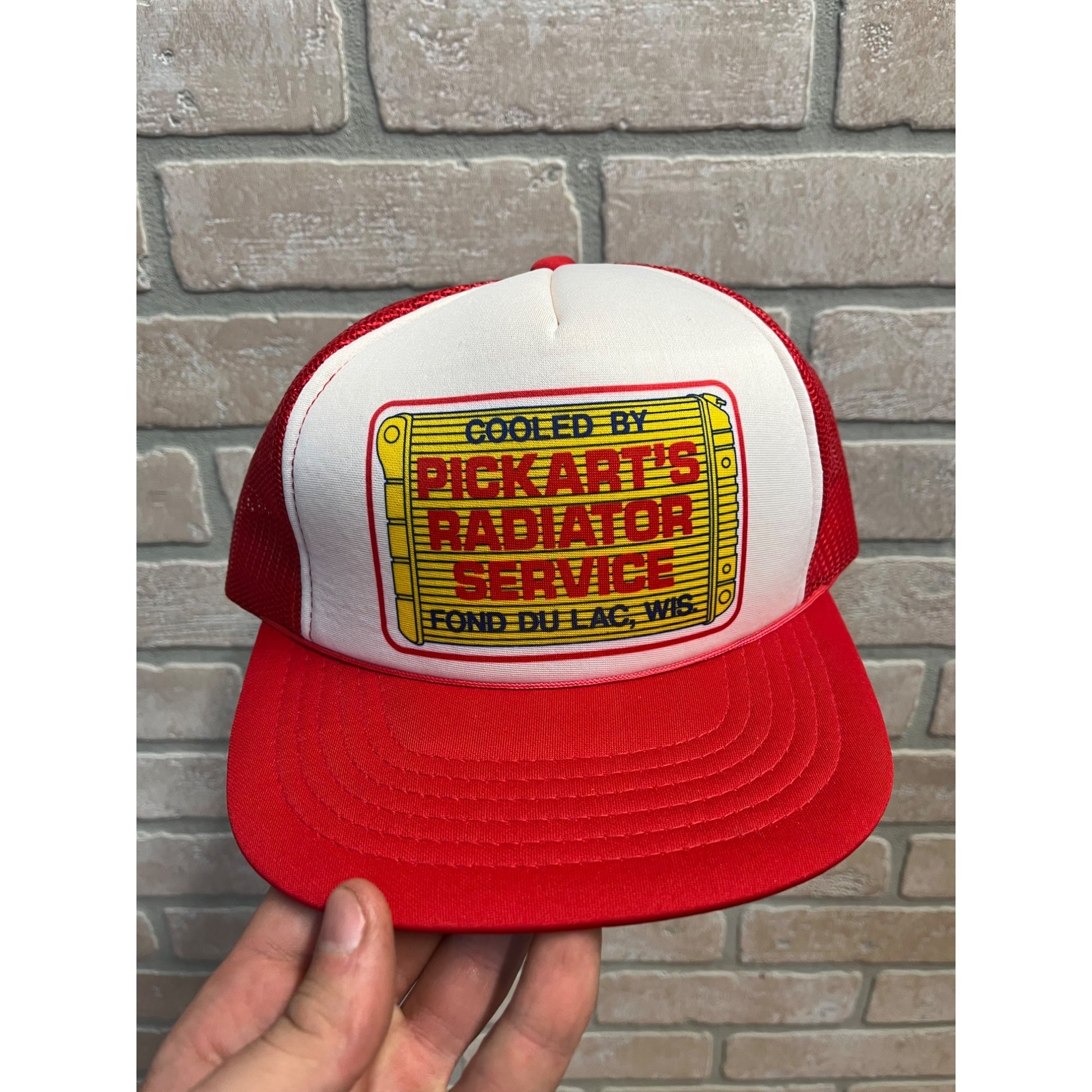 Vintage Radiator Service Advertising Hat Snapback Retro Trucker Mesh Garage Auto