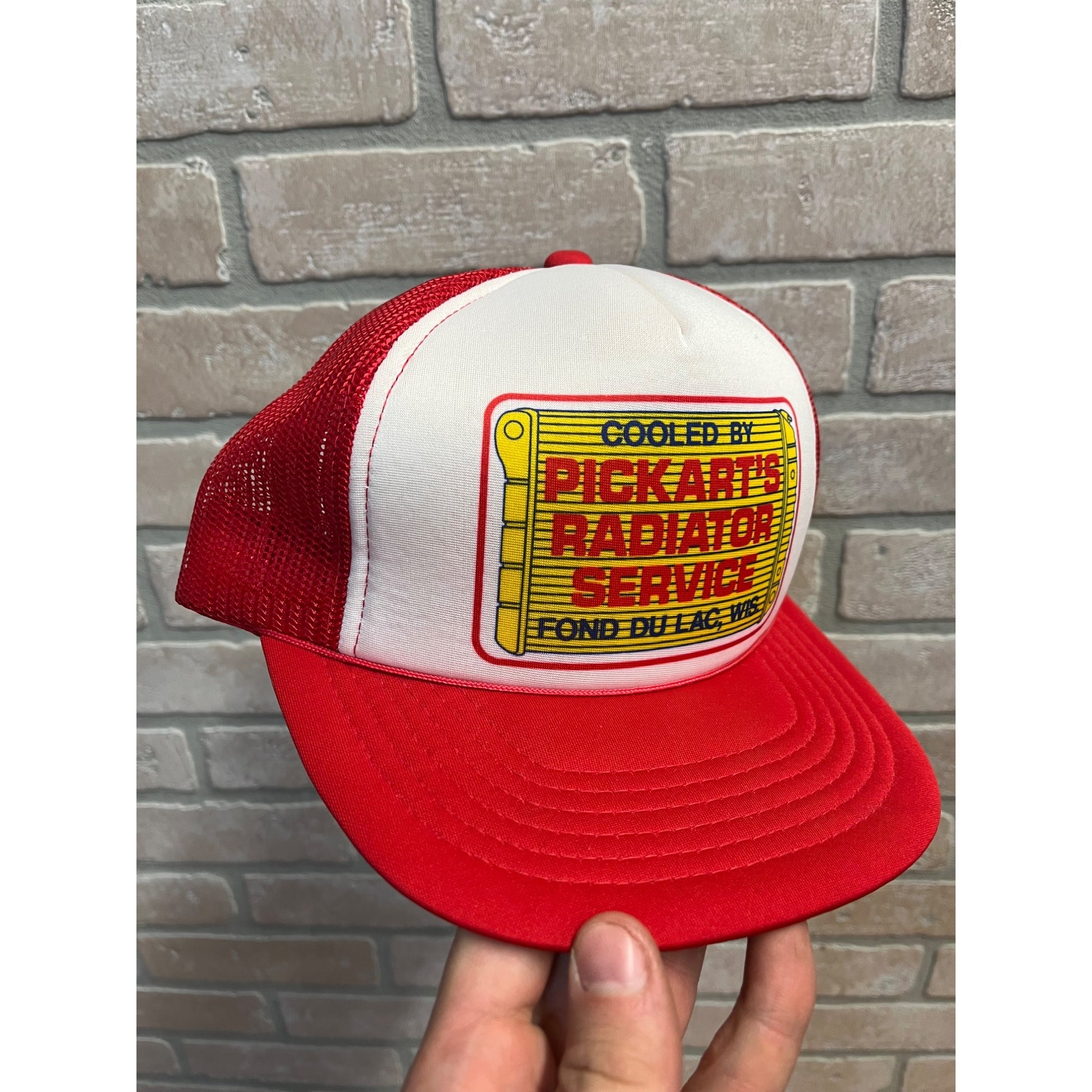 Vintage Radiator Service Advertising Hat Snapback Retro Trucker Mesh Garage Auto