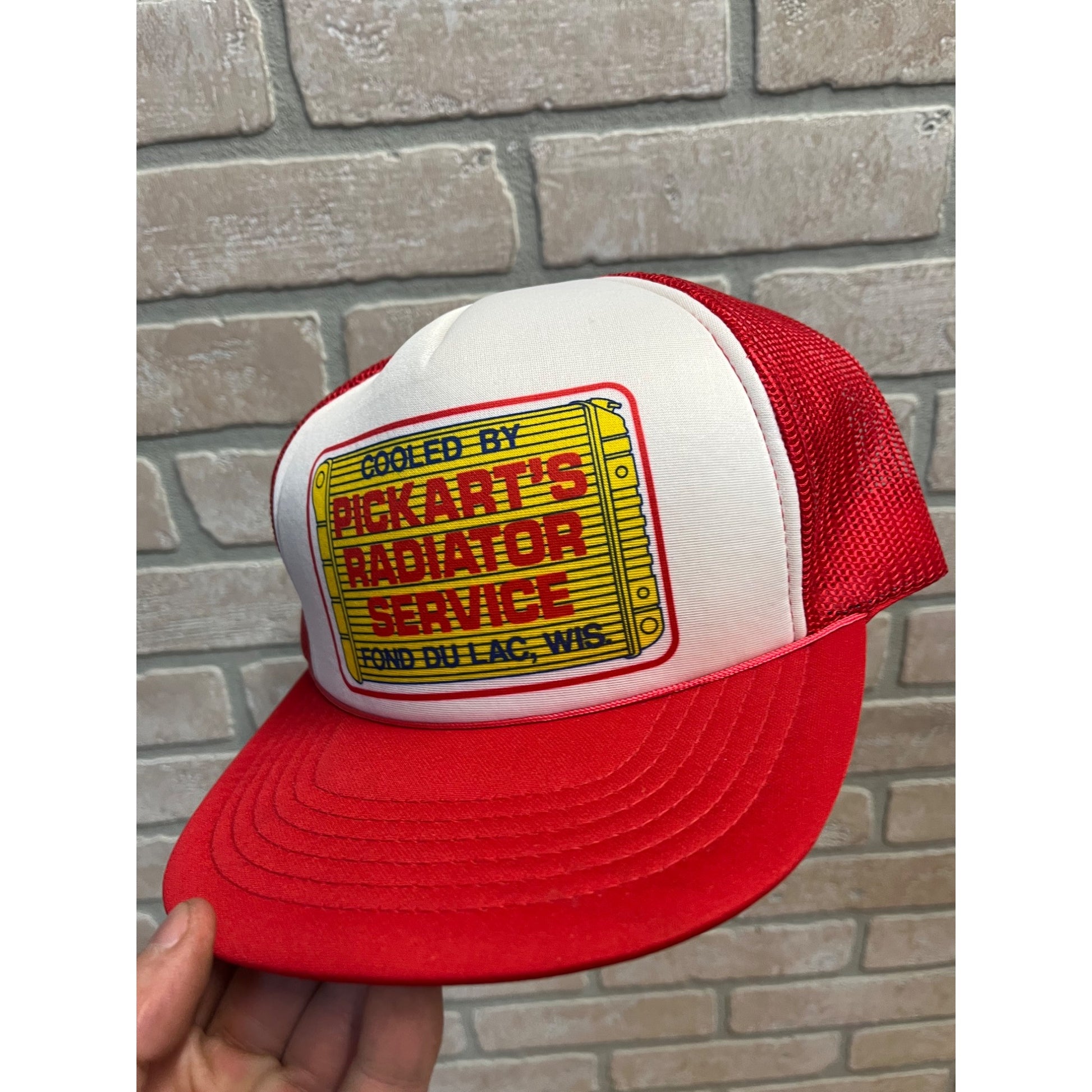 Vintage Radiator Service Advertising Hat Snapback Retro Trucker Mesh Garage Auto