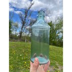Patented Feb. 14 1899 Carter's Cork Top Full Quart Aqua Blue Green Glass Master Ink 1890s 1900s