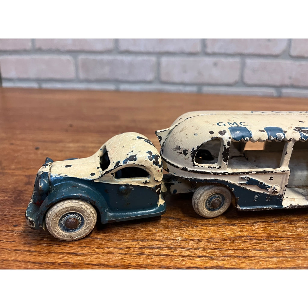 Original Arcade Cast Iron Century of Progress Chicago 1933 Greyhound Tandem Bus Toy