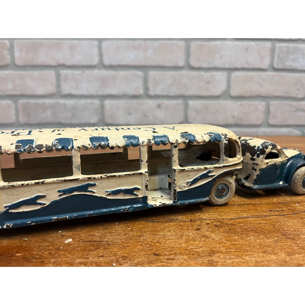Original Arcade Cast Iron Century of Progress Chicago 1933 Greyhound Tandem Bus Toy
