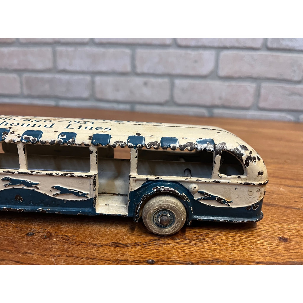 Original Arcade Cast Iron Century of Progress Chicago 1933 Greyhound Tandem Bus Toy