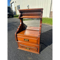 Antique Victorian 2-Drawer Mirrored Shaving Cabinet Bathroom Vanity Tabletop