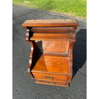 Antique Victorian 2-Drawer Mirrored Shaving Cabinet Bathroom Vanity Tabletop
