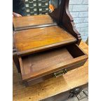 Antique Victorian 2-Drawer Mirrored Shaving Cabinet Bathroom Vanity Tabletop