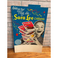 Vintage Sara Lee Cakes Advertising Grocery Store Display Advertising Cardboard