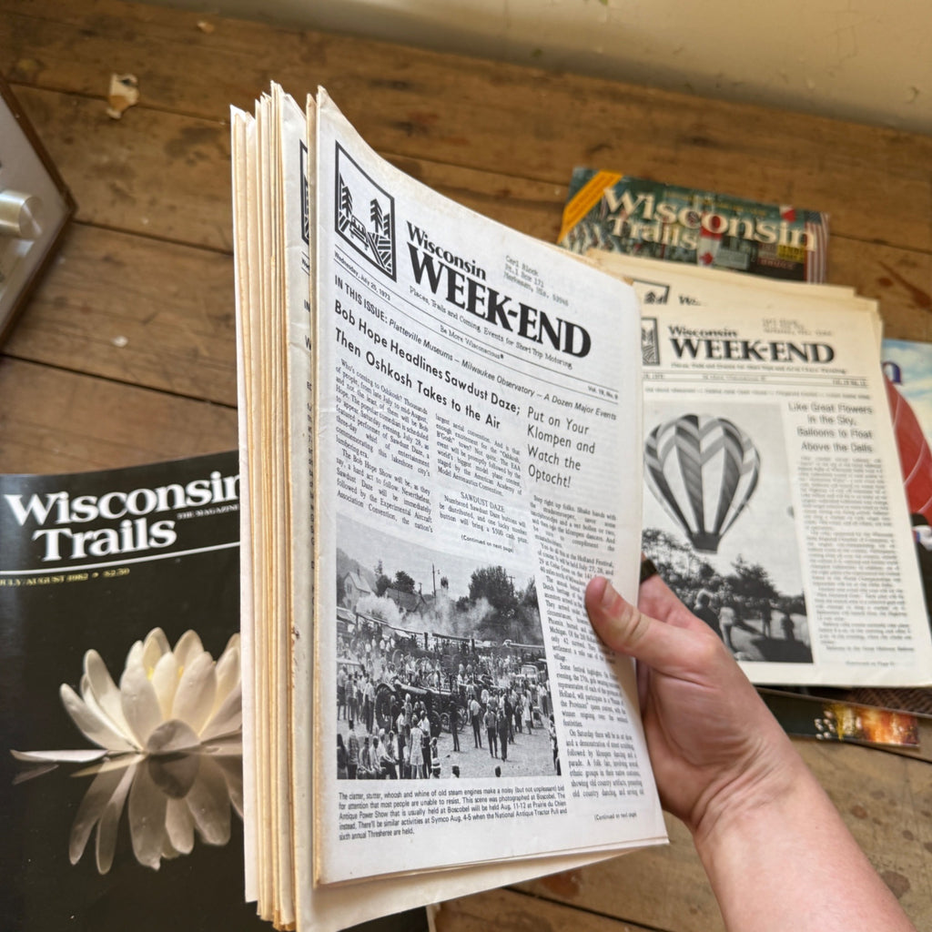 Huge Lot 1970s Wisconsin Trails and Wisconsin Week-End Magazines Mailers