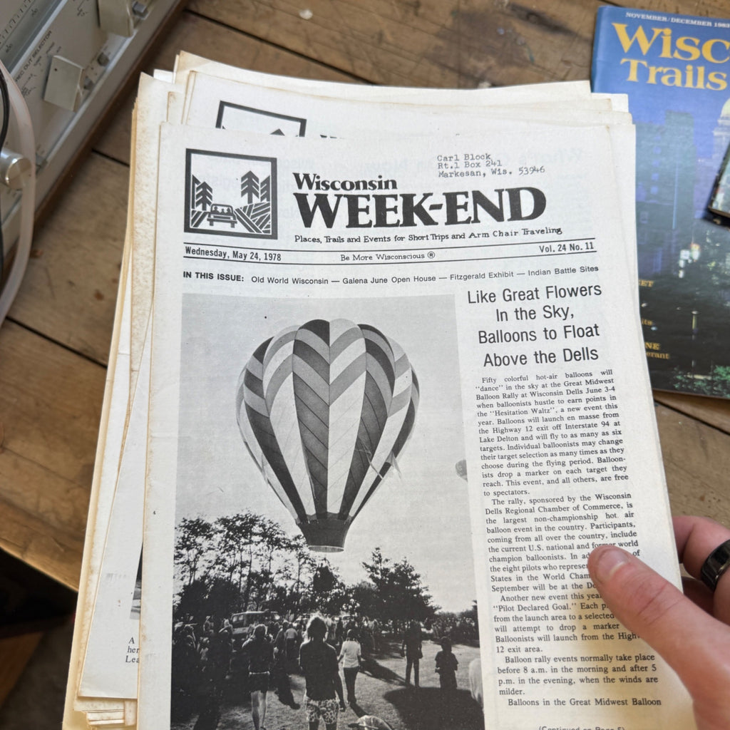 Huge Lot 1970s Wisconsin Trails and Wisconsin Week-End Magazines Mailers