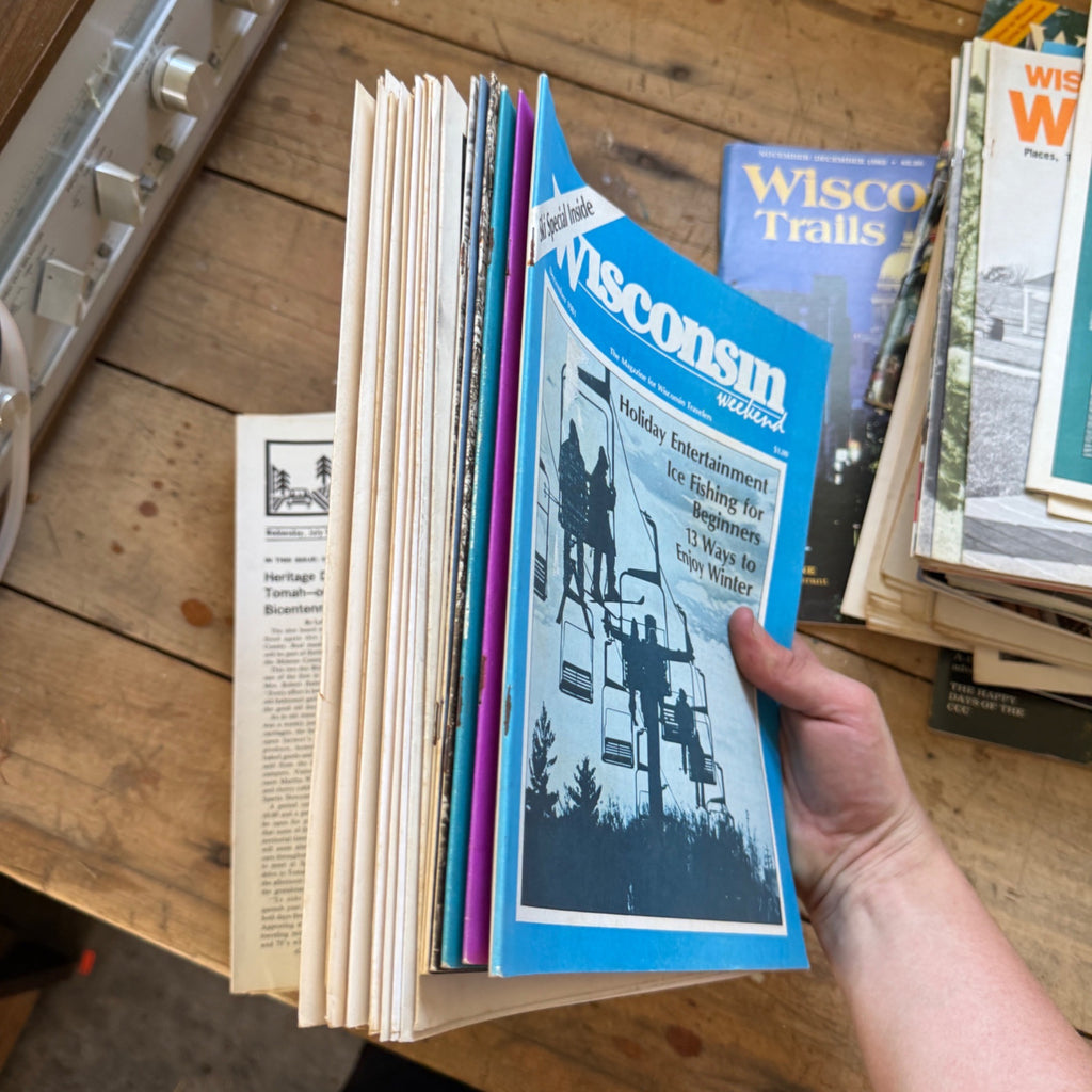 Huge Lot 1970s Wisconsin Trails and Wisconsin Week-End Magazines Mailers