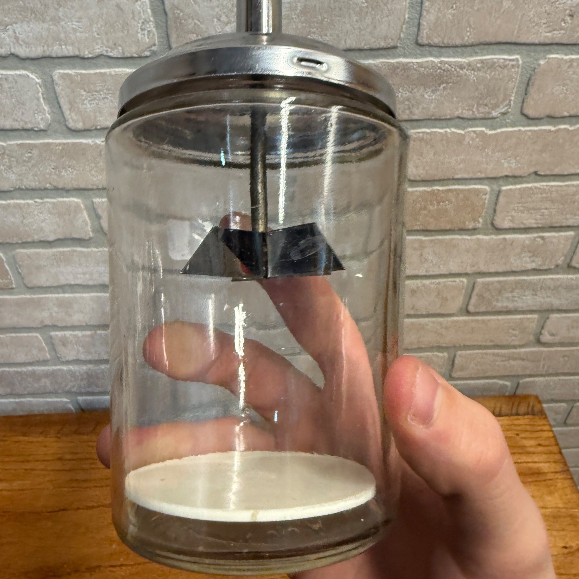 Vintage 1950s ACME Glass Food Chopper - 1-1/2 Capacity Mid Century Green