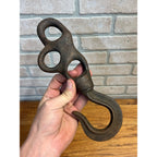 Antique Vintage Cast Iron Hay Trolley Speed Hook Rope Slide Old Farm Barn 9.5"