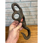 Antique Vintage Cast Iron Hay Trolley Speed Hook Rope Slide Old Farm Barn 9.5"