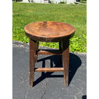 Antique Primitive Milking Stool Old Farmhouse Wooden Stool Rustic Country Decor