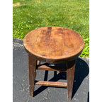 Antique Primitive Milking Stool Old Farmhouse Wooden Stool Rustic Country Decor