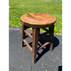 Antique Primitive Milking Stool Old Farmhouse Wooden Stool Rustic Country Decor