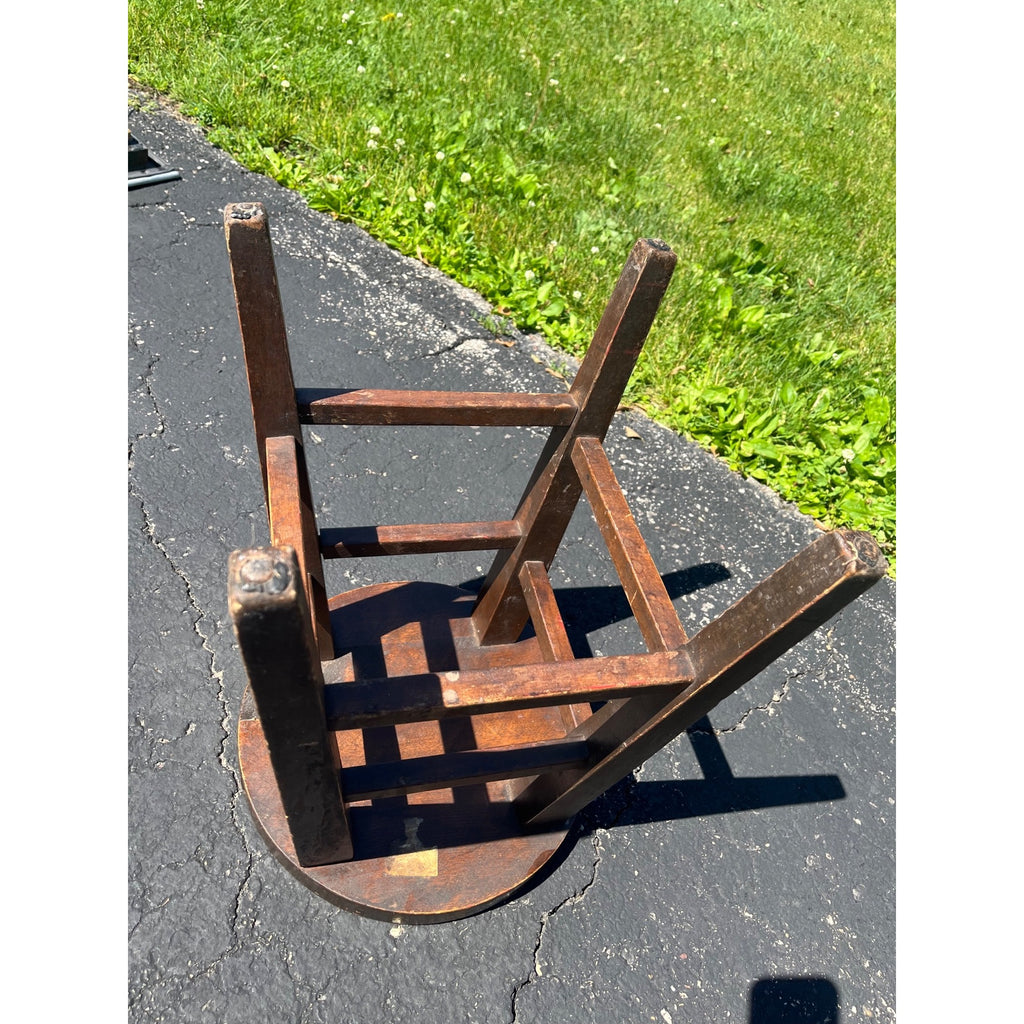 Antique Primitive Milking Stool Old Farmhouse Wooden Stool Rustic Country Decor