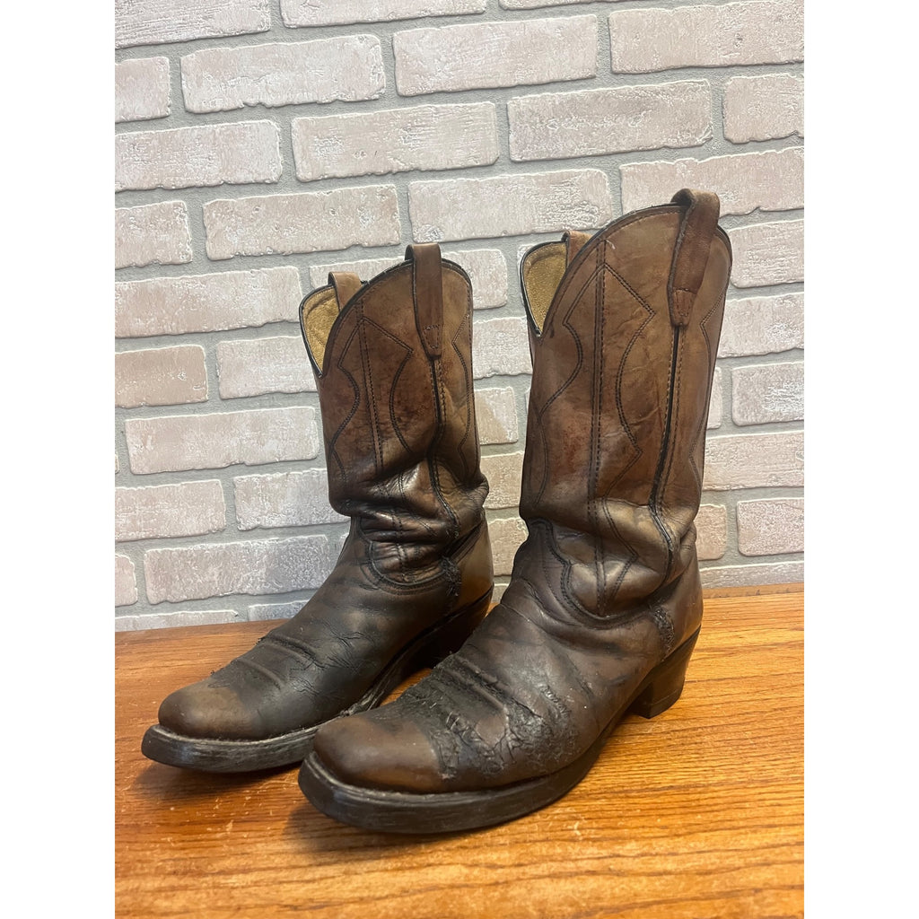 Vintage Men's Wrangler Leather Cowboy Western Boots Size 9.5D
