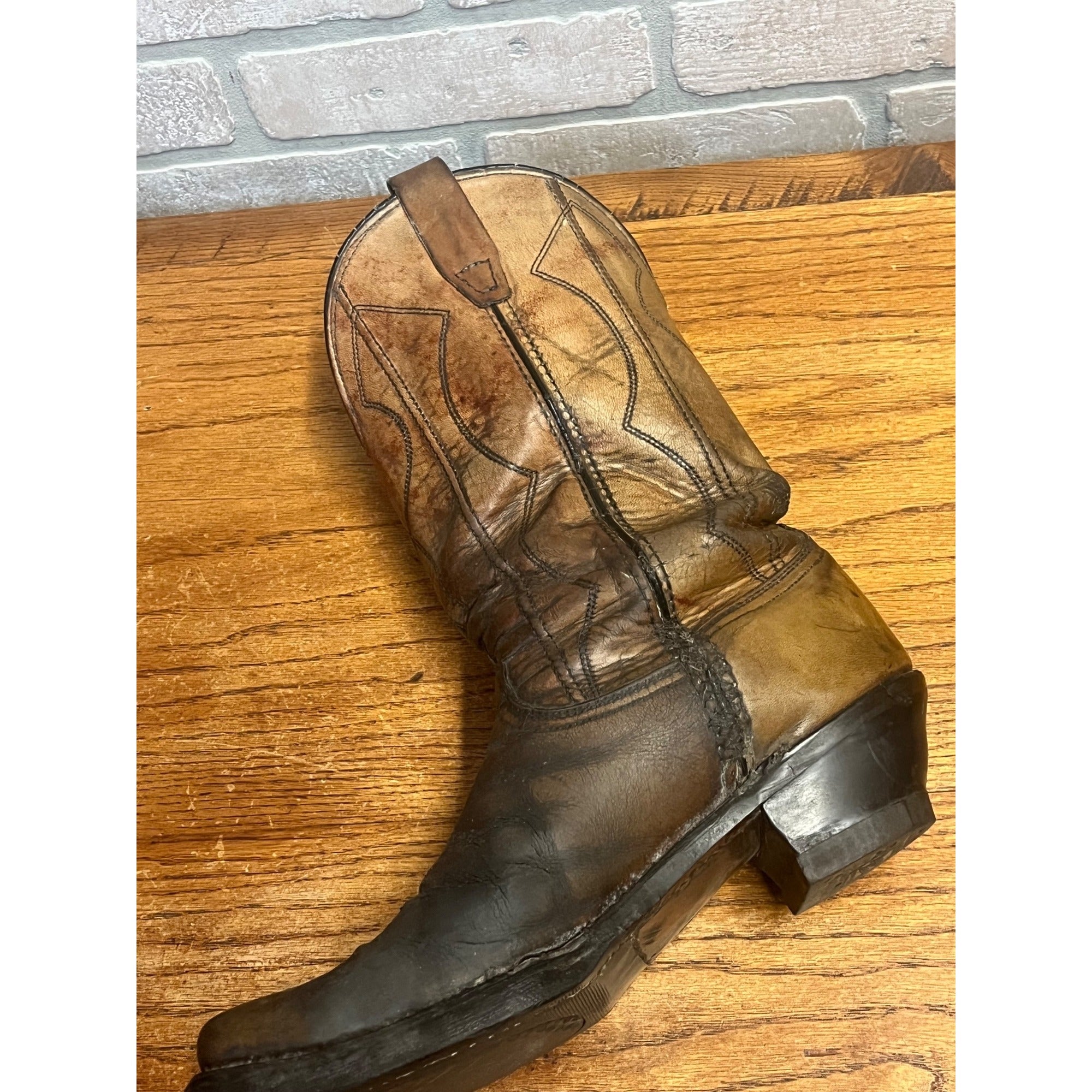 Vintage Men's Wrangler Leather Cowboy Western Boots Size 9.5D
